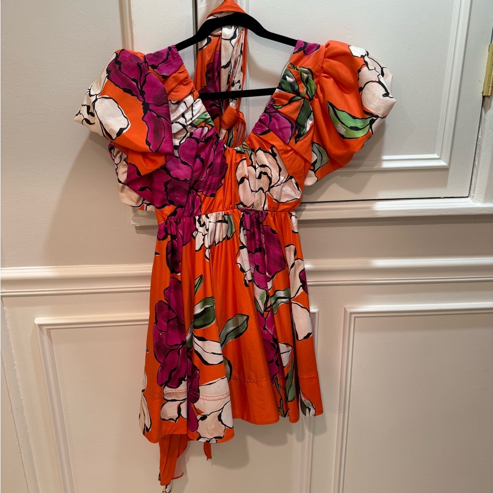 Aje Multicolor Puff Sleeve Mini Dress - Picture 4 of 5